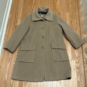 Riani single breasted wool-angora coat in tan